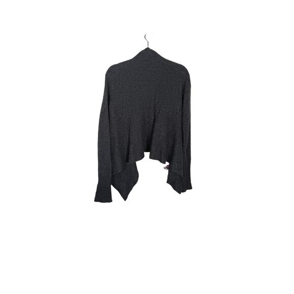 Aqua Cashmere Gray Draped Open Front Cashmere Cardigan 100% Exclusive In M - Picture 3 of 3